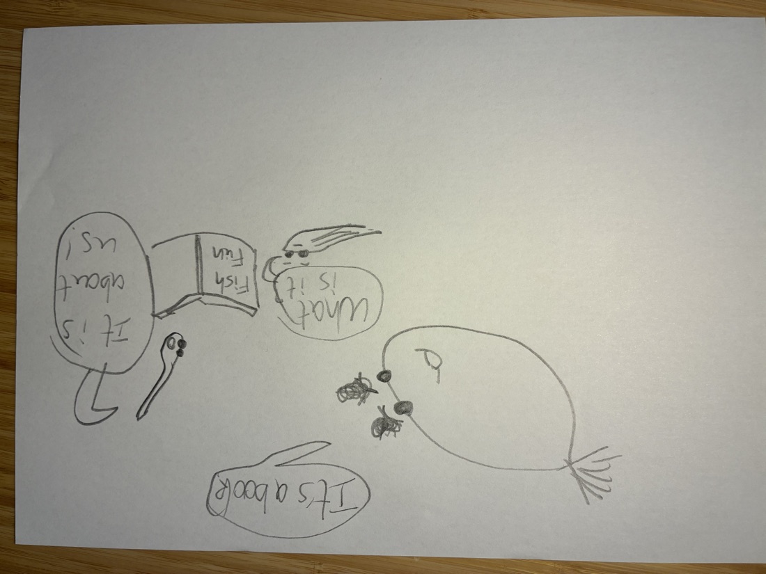 Her pencil original of the very last page.