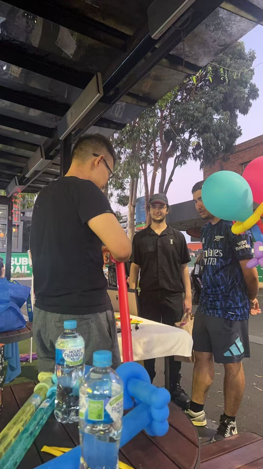Evening orders at the Box Hill stall.